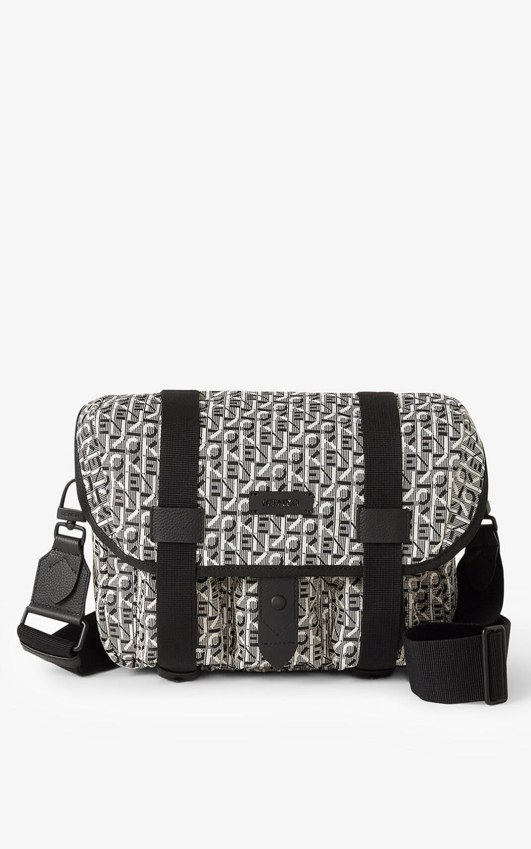 Kenzo Courier small jacquard τσαντα messenger γυναικεια γκρι | GR427752